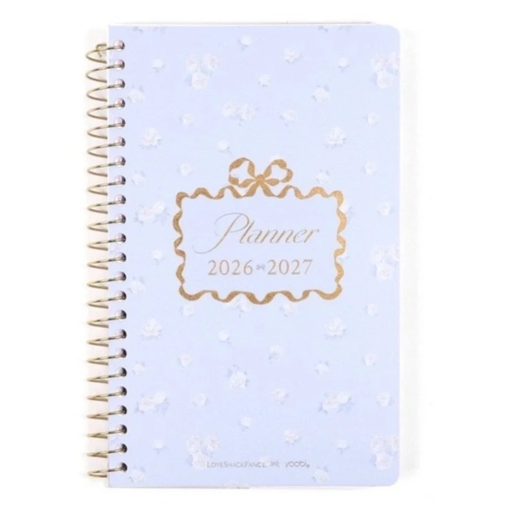 Love Shack Fancy Planner 2026 2027 Academic Student Blue Floral Rosettes New LSF